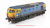 3366 Heljan Class 33/1 Diesel Locomotive number 33 117 in BR Blue livery with DCE Stripes - weathered